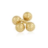 A PAIR OF NOVELTY GOLD CUFFLINKS, BY HERMÈS, CIRCA 1970 The realistically modelled golf balls