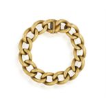 A GOLD BRACELET, BY UNO A ERRE, CIRCA 1955 The textured curb-link bracelet, in 18K gold,