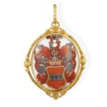 From the private collection of a continental lady AN ENAMEL PENDANT, BY CARLO ILLARIO FOR