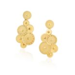 A PAIR OF GOLD 'CICLADI' EARRINGS, BY BULGARI Each designed as seven interlocking spinning discs,