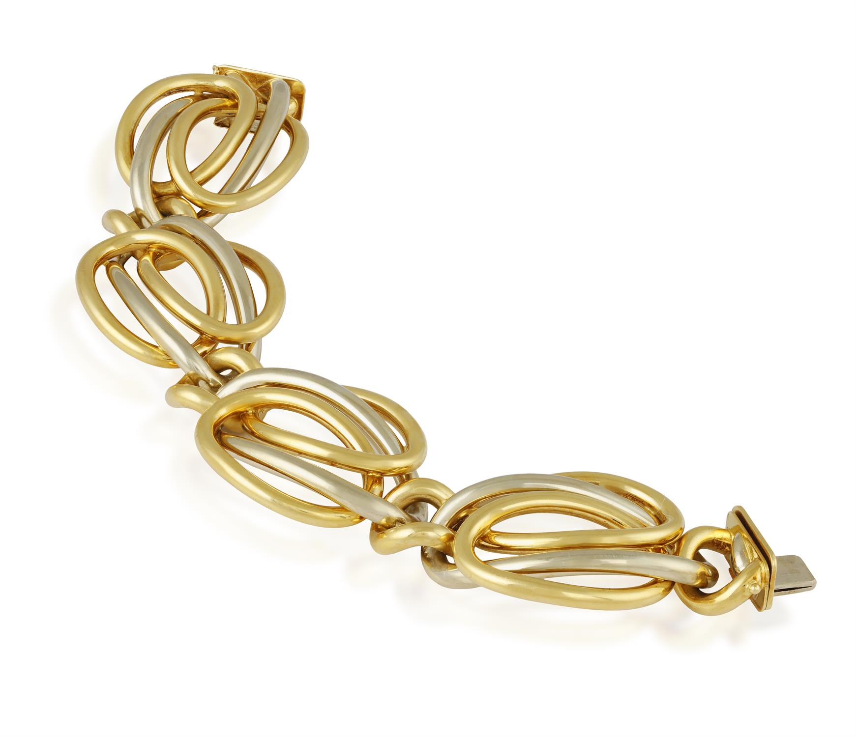 A RETRO GOLD BRACELET, BY CARLO WEINGRILL FOR BULGARI, CIRCA 1950 Designed as a series of - Image 2 of 8