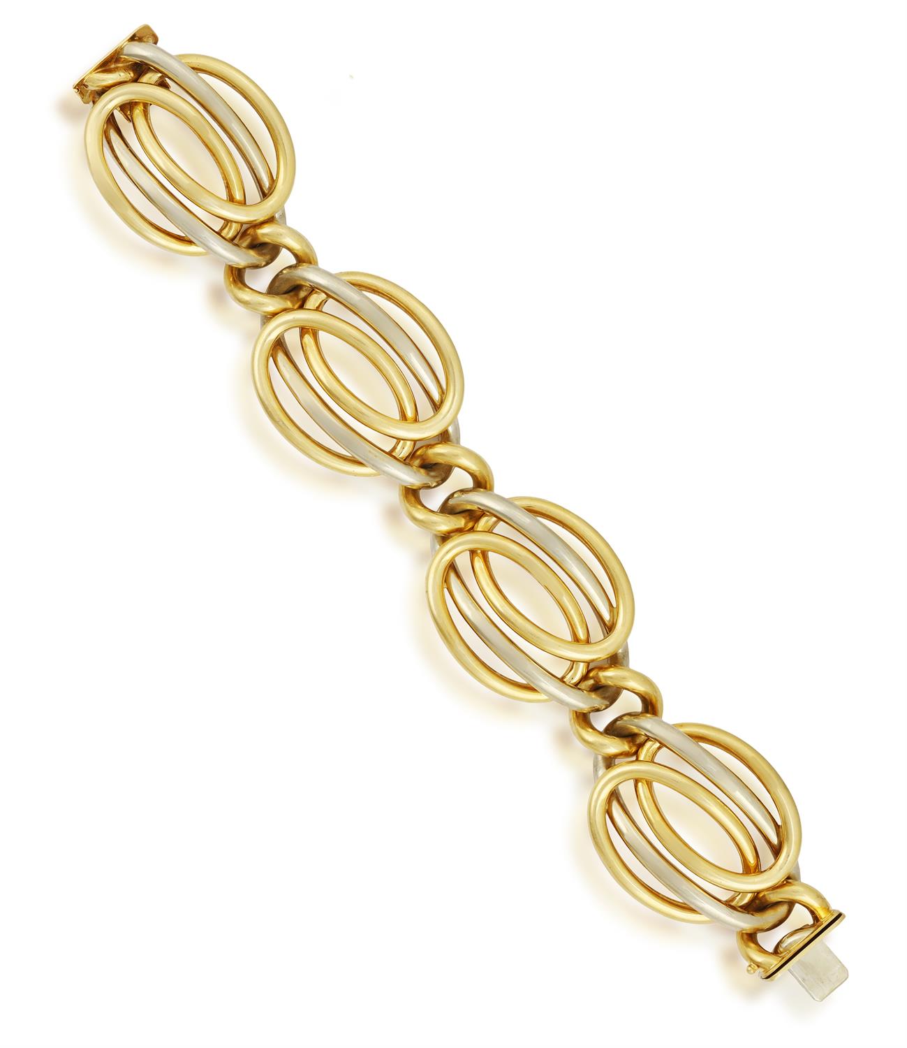 A RETRO GOLD BRACELET, BY CARLO WEINGRILL FOR BULGARI, CIRCA 1950 Designed as a series of