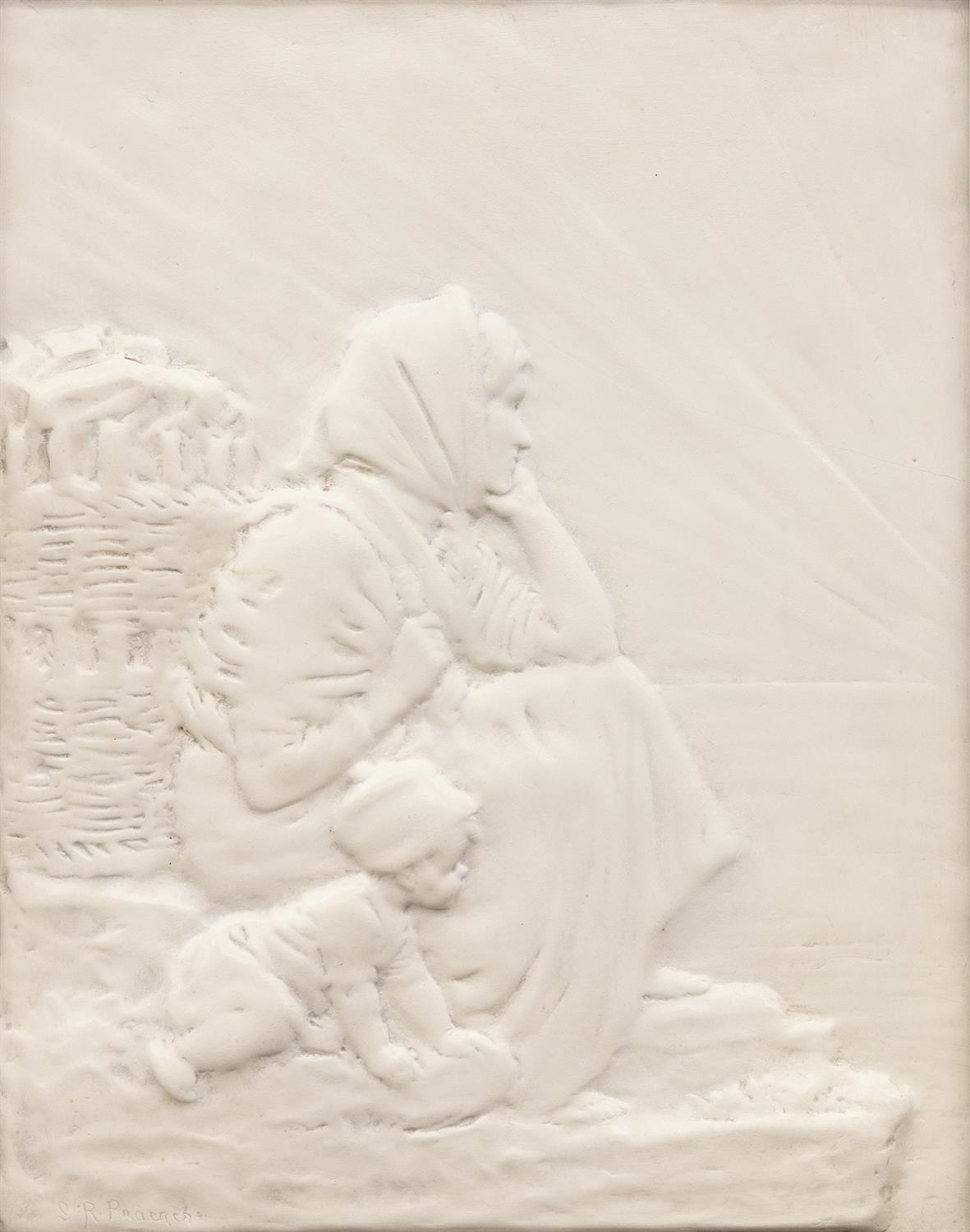 Sophia Rosamund Praeger HRHA MA MBE (1867-1954) Mother and Child White glazed cast plaster, 31. - Image 2 of 5