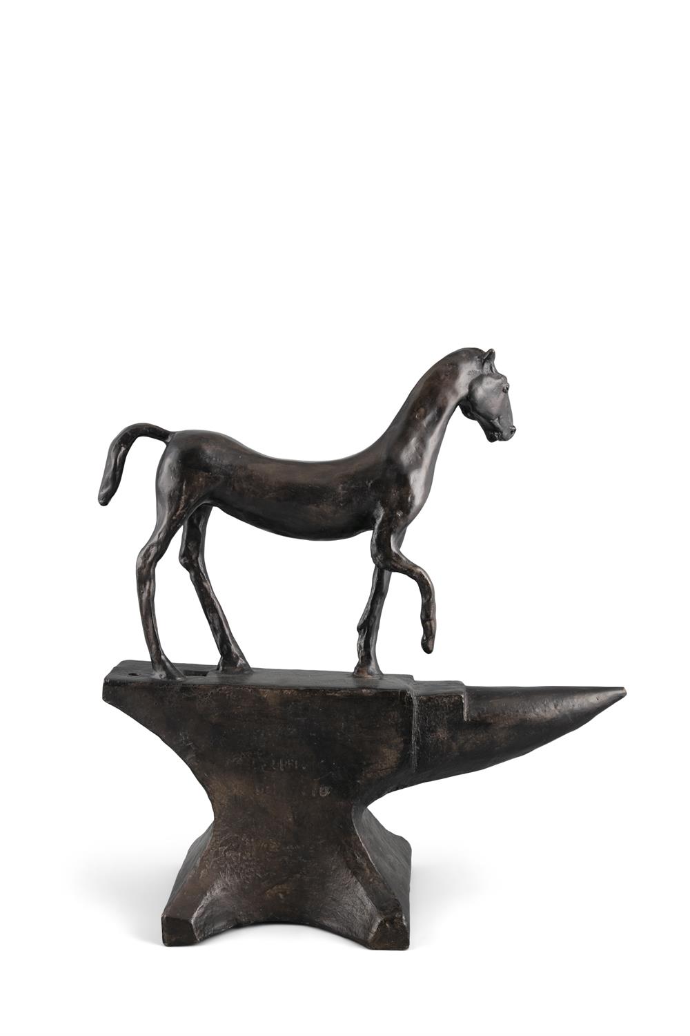 Barry Flanagan (1941 - 2009) Horse on Anvil (2001) Bronze, 55.2 x 50.8 x 21cm (21¾ x 20 x - Image 6 of 6