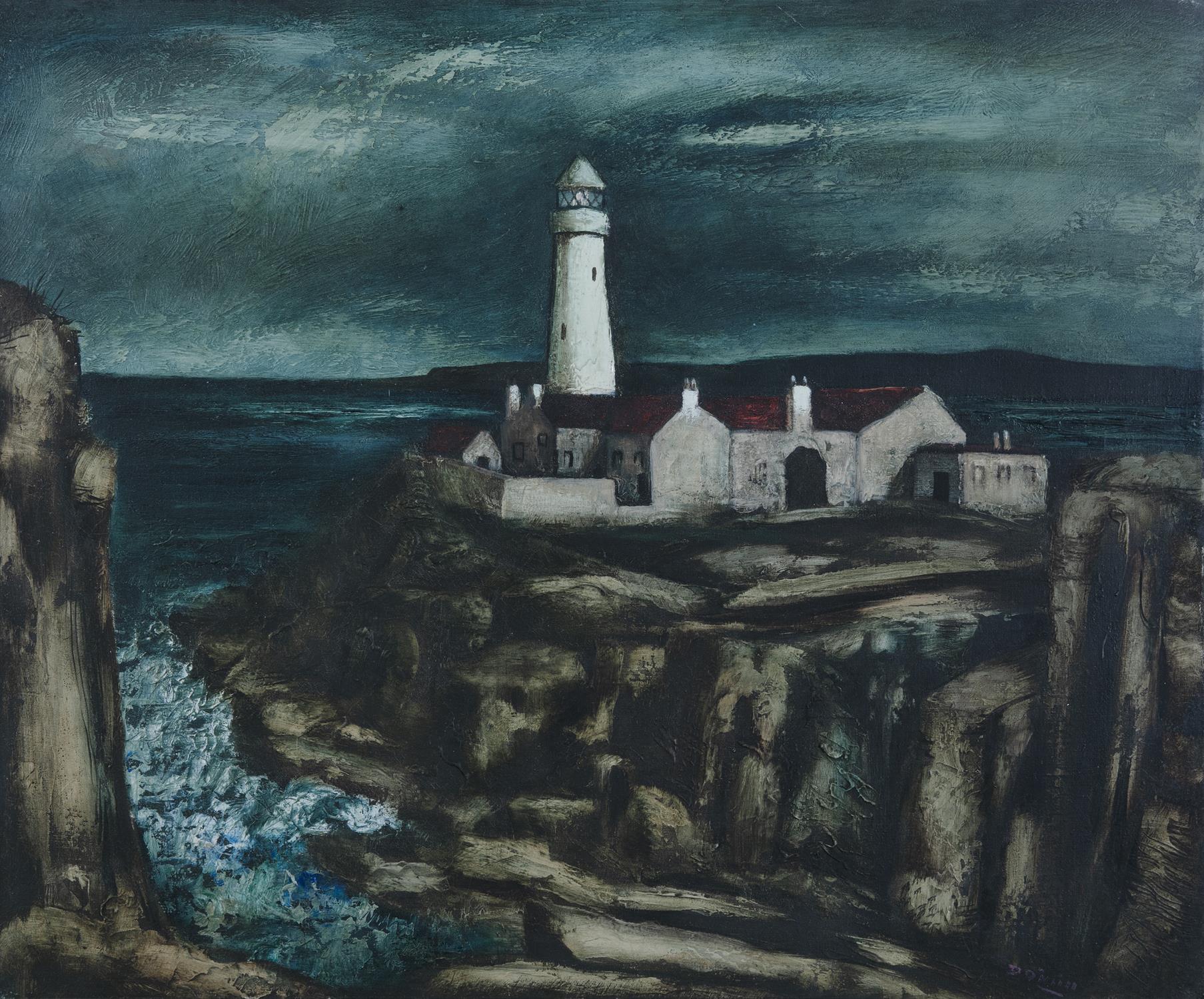 Daniel O’Neill (1920-1974) The Lighthouse Oil on canvas, 50 x 60cm (20 x 24”) Signed