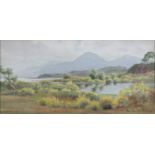 Joseph William Carey RUA (1859-1937) Mountains of Mourne Watercolour, 16.5 x 33.