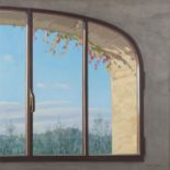 Carey Clarke PPRHA (b.1936) Panzano Viewed from Mellatzano Oil on canvas, 85 x 85cm (33½ x