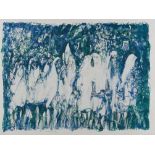 Louis le Brocquy (1916 - 2012) Riverrun, Procession with Lilies II Lithographic print on handmade