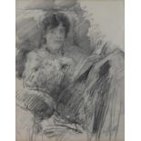 John Butler Yeats RHA (1839-1922) Portrait of Lily Yeats Pencil, 24 x 18.5cm (9½ x