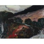 Peter Collis RHA (1929-2012) Hillside Landscape Oil on board, 16.5 x 21.5cm (6½ x 8½'') Signed