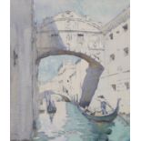 Letitia Marion Hamilton RHA (1878 - 1964) The Bridge of Sighs, Venice Watercolour, 35 x 29.