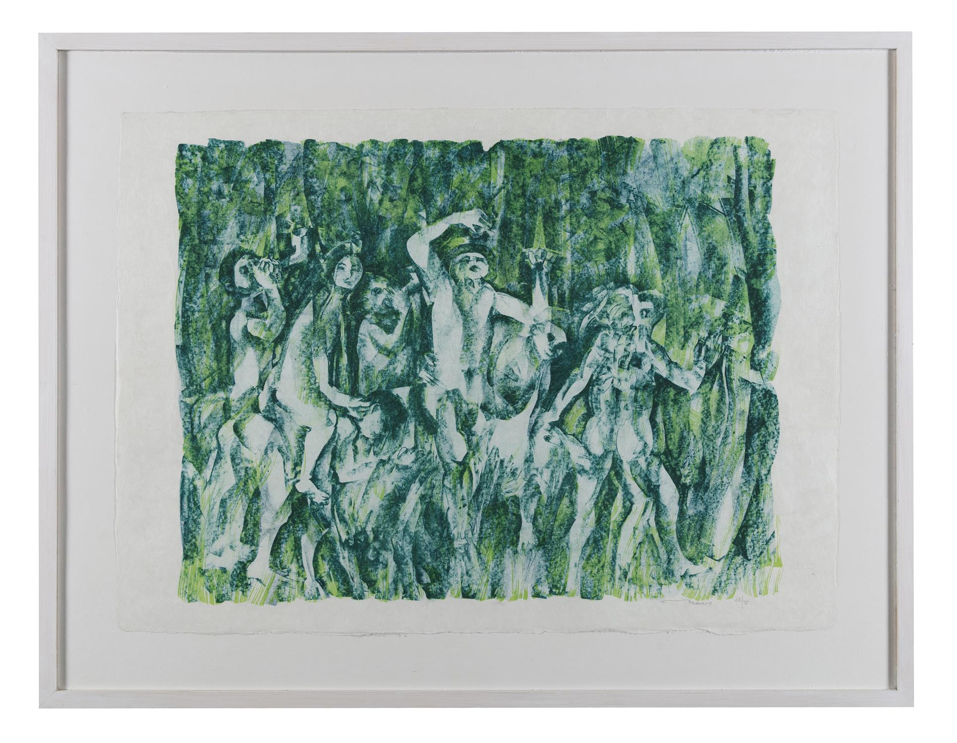 Louis le Brocquy (1916 - 2012) Children in a Wood II Lithographic print on handmade Japanese - Image 2 of 5