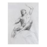 William Orpen RA RWS RHA (1878 - 1931) Study of Male Figure Charcoal 56 x 41cm (22 x