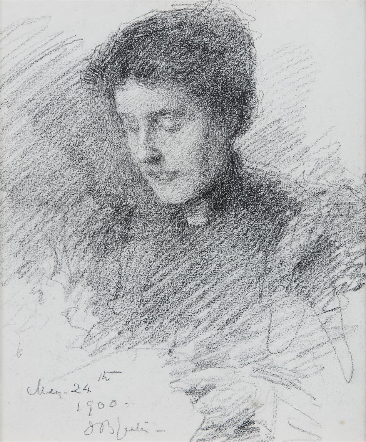 John Butler Yeats (1839-1922) Study of a Lady Pencil, 27 x 22cm (10¾ x 8¾") Signed