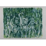 Louis le Brocquy (1916 - 2012) Children in a Wood II Lithographic print on handmade Japanese