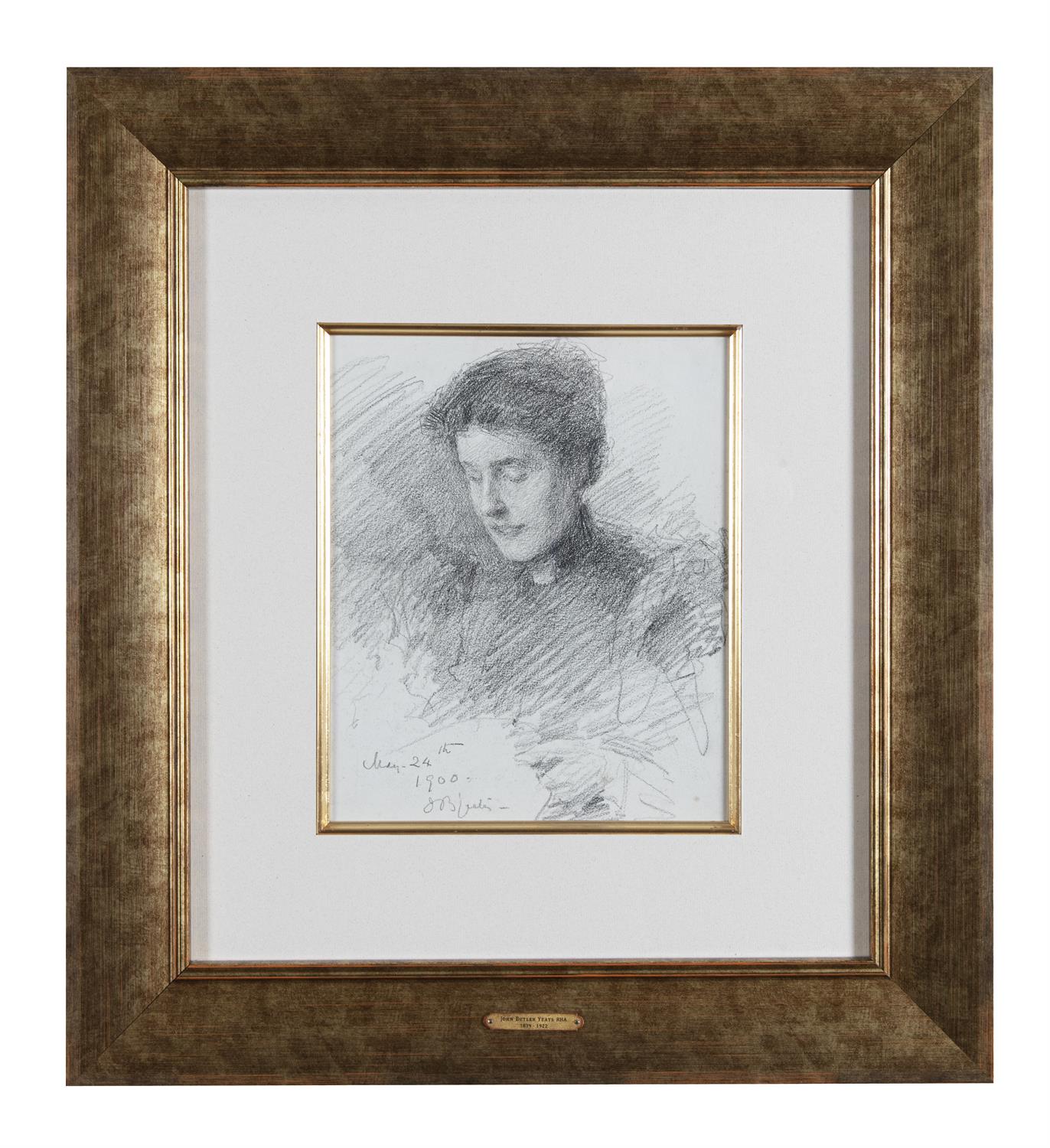 John Butler Yeats (1839-1922) Study of a Lady Pencil, 27 x 22cm (10¾ x 8¾") Signed - Image 2 of 5