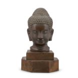 A BRONZE HEAD OR BUST OF BUDDHA ATTRIBUTED TO BIEN HOA 边和 SCHOOL OF APPLIED ARTS VIETNAM, 20TH