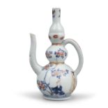 A POSSIBLY KAKIEMON PORCELAIN EWER OF CALABASH / DOUBLE GOURD SHAPE POSSIBLY JAPAN, EDO, 18TH