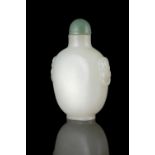 PROPERTIES FROM A FRENCH COLLECTOR OF JADE CARVINGS AND SNUFFBOTTLES A WHITE JADE SNUFF BOTTLE OF