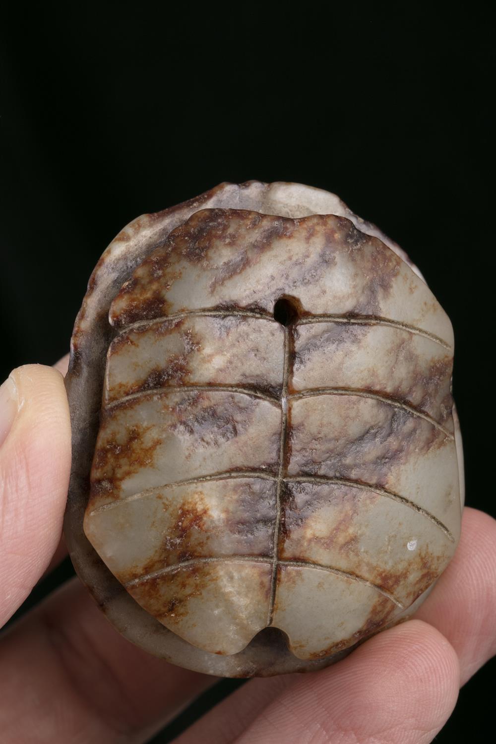 A RARE TORTOISE SHELL / TURTLE SHAPED JADE TOGGLE CHINA, MAYBE SONG DYNASTY (960-1279) OR LATER L: - Image 5 of 8