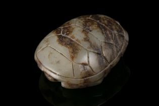 A RARE TORTOISE SHELL / TURTLE SHAPED JADE TOGGLE CHINA, MAYBE SONG DYNASTY (960-1279) OR LATER L: