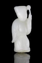 PROPERTIES FROM A NOTED COLLECTION OF JADES AND SNUFFBOTTLES *AN IMPORTANT AND RARE WHITE JADE