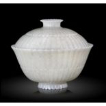 PROPERTIES FROM A NOTED COLLECTION OF JADES AND SNUFFBOTTLES *A MUGHAL-STYLE JADE BOWL AND COVER