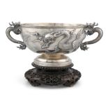 PROPERTIES FROM A NOTED COLLECTOR OF CHINESE EXPORT SILVER *A LARGE CHINESE EXPORT SILVER ‘DRAGON’