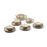 A PART OF A SATSUMA TEA SET COMPRISED OF SIX (6) PIECES BY THE STUDIO OF SHOZAN 昌山 JAPAN, MEIJI