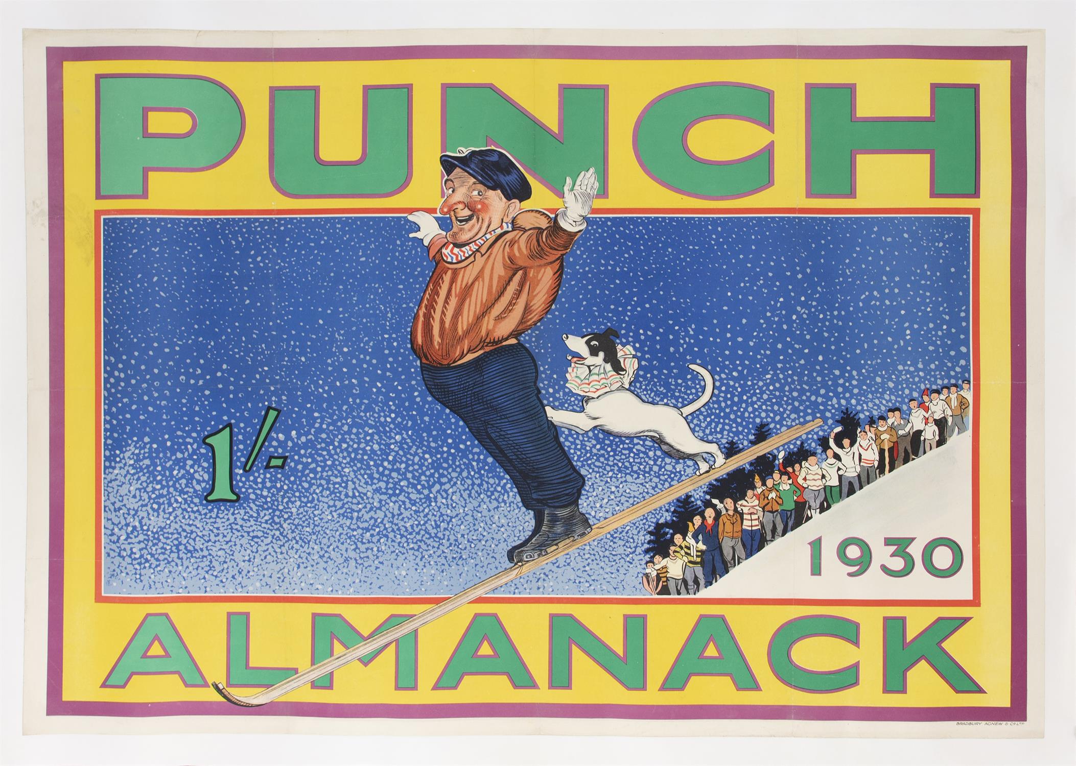 ANONYMOUS Punch - Almanack 1930 102 x 76cm, mounted on linen