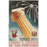 AN ASSORTED COLLECTION OF FOUR POSTERS: - Fallas de San Jose, Valencia, 1945, 99 x 65cm -