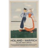 JOHN SMITH Holland via Harwich, 1940s Lithograph, 102 x 64cm, mounted on linen