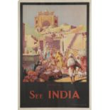 DOROTHY NEWSOME See India: Fatehpur Sikri Lithograph, 101.5 x 61.5cm