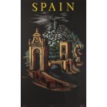 BERNARD VILLEMONT Spanish Travel Poster Lithograph, 98 x 62cm