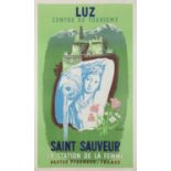 ANONYMOUS Luz Saint Sauveur, 1950s Lithograph, 100 x 62 cm