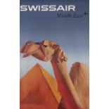 ANONYMOUS Swiss Air Middle East 102 x 64cm