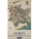 ANONYMOUS Dublin: Travel There in Comfort by Rail and Sea 101 x 63.5cm