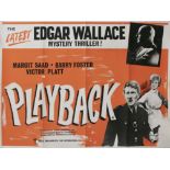 A MISCELLANOUS COLLECTION OF FOUR EDGAR WALLACE FILM POSTERS, 102 x 76 cm