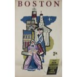 ANONYMOUS Boston - Aer Lingus - Irish Airlines Screen print, 100.5 x 63