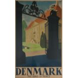 ERIC STOCKMARR Denmark - Land of Peace Lithograph, 100 x 62cm
