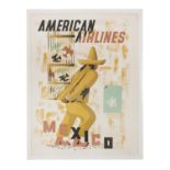 ANONYMOUS, American Airlines - Mexico Lithograph, 101 x 77 cm, mounted on linen