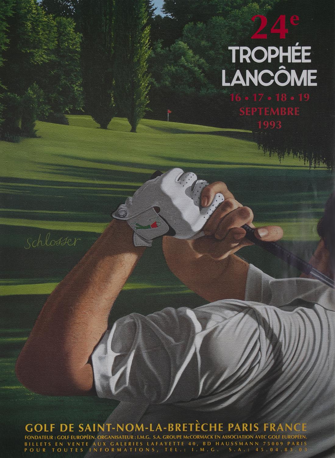 GERARD SCHOSSER Trophee Lancome, 24th Edition, 1993 Colour Offset, 83 x 59cm