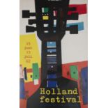 DICK EIFFERS Holland Festival II, 1962 Lithograph, 100.5 x 61.5 cm