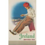 GUS MELAI 'Ireland Invites You,' 1950s, Lithograph, 102 x 63.5 cm