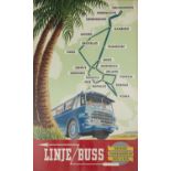 ANONYMOUS Linje/Buss, 1950s Colour offset, 101 x 61cm