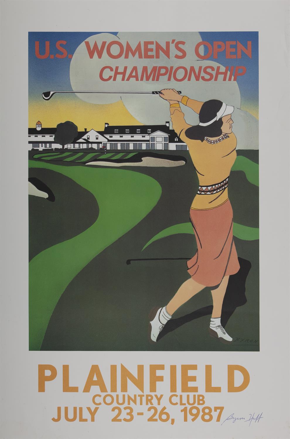 BYRON HUFF, 'US Women's Open Championship 1987,' Offset, 76 x 50 cm