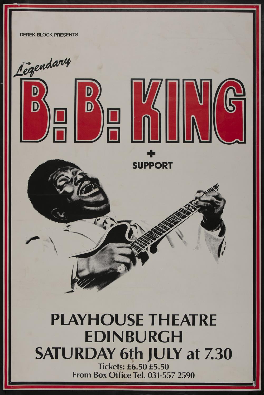 ANONYMOUS B.B. King, 1960s Colour offset, 78 x 50.5cm