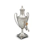 AN IRISH GEORGIAN SILVER TEA URN, Dublin c.1780s, mark probably of Ambrose Boxwell,