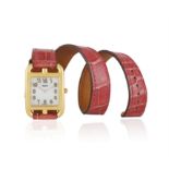 A 18K GOLD AND MOTHER-OF-PEARL 'CAPE COD' BRACELET WATCH, BY HERMÈS The 6-jewel Cal-976001 ETA