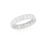 AN EARLY 20TH CENTURY DIAMOND ETERNITY RING, CIRCA 1920 The continuous row of old brilliant-cut